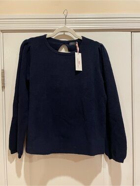 Vineyard Vines NWT Nautical Navy Bow Back Crewneck Sweater
